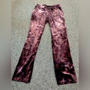 BUTTER! Soft LOGO Lounge by Lori Goldstein Women's S Brushed Tie-Dye Purple pant